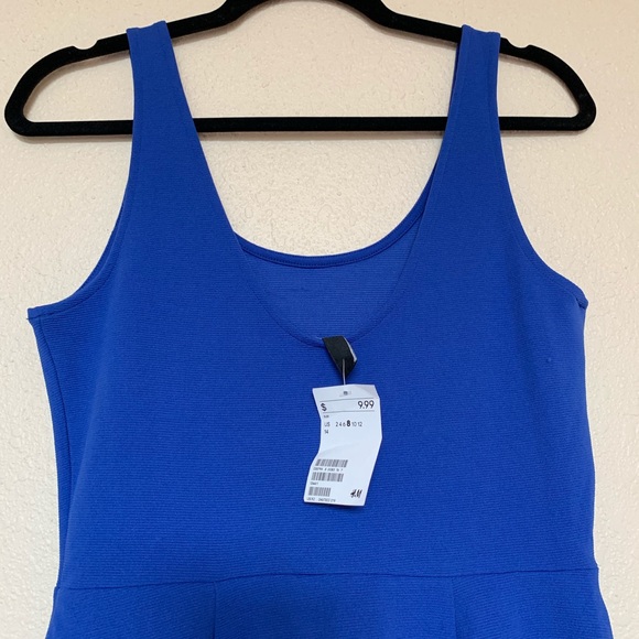 H&M Dresses Nwt Royal Blue Tank Top Dress Poshmark